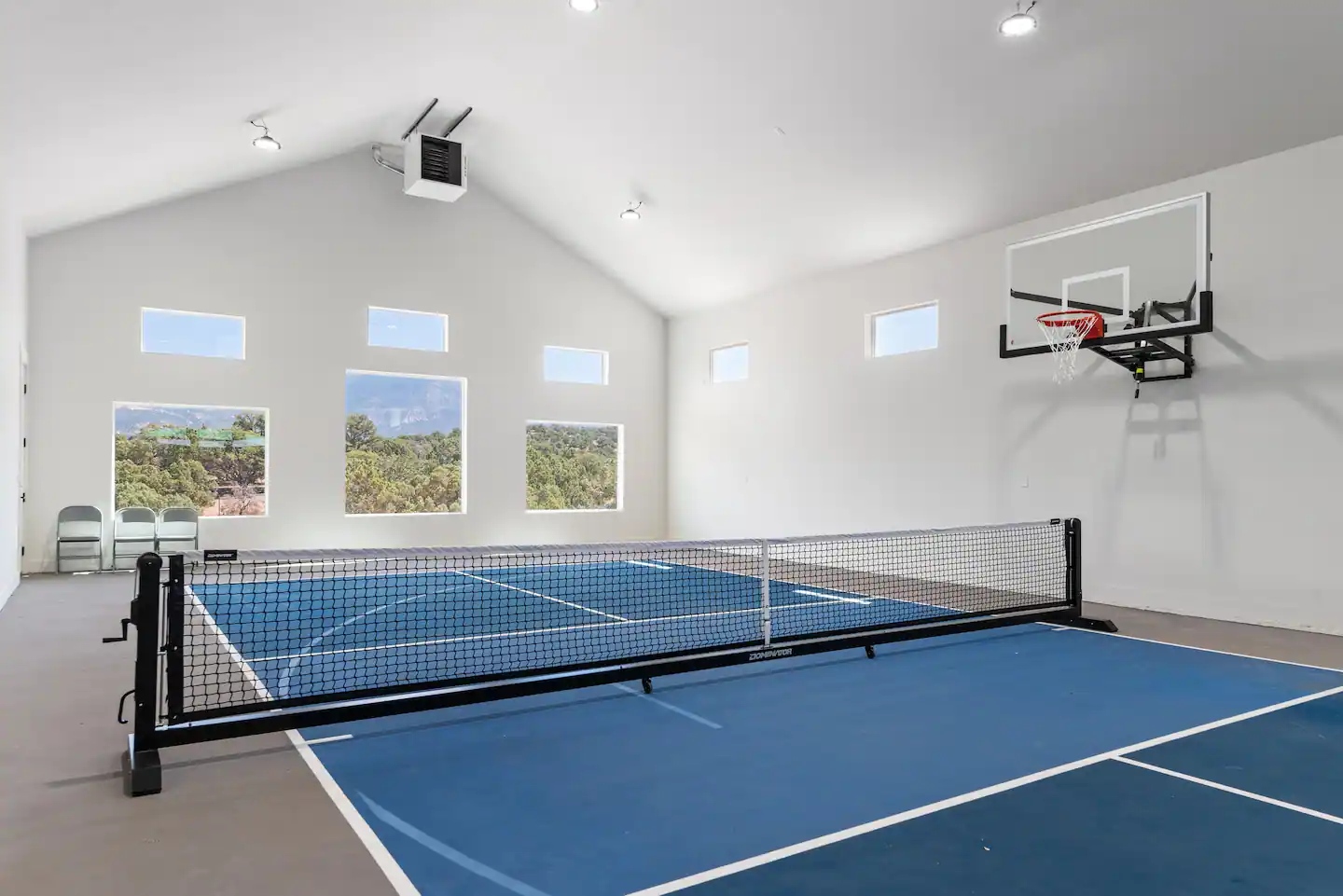 An inside court from a custom designed home..