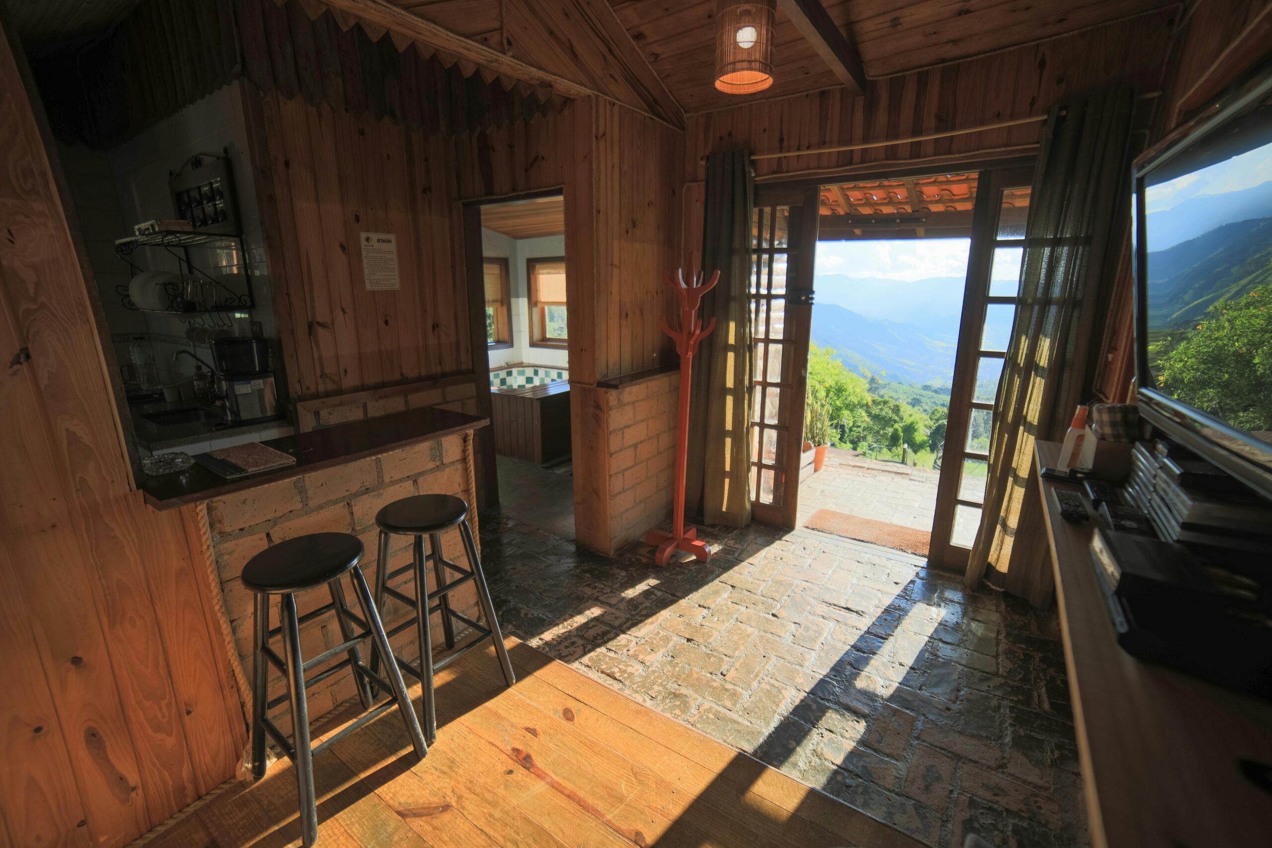 Mountain home interior.