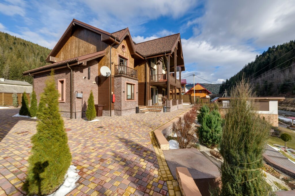 Modern mountain home.