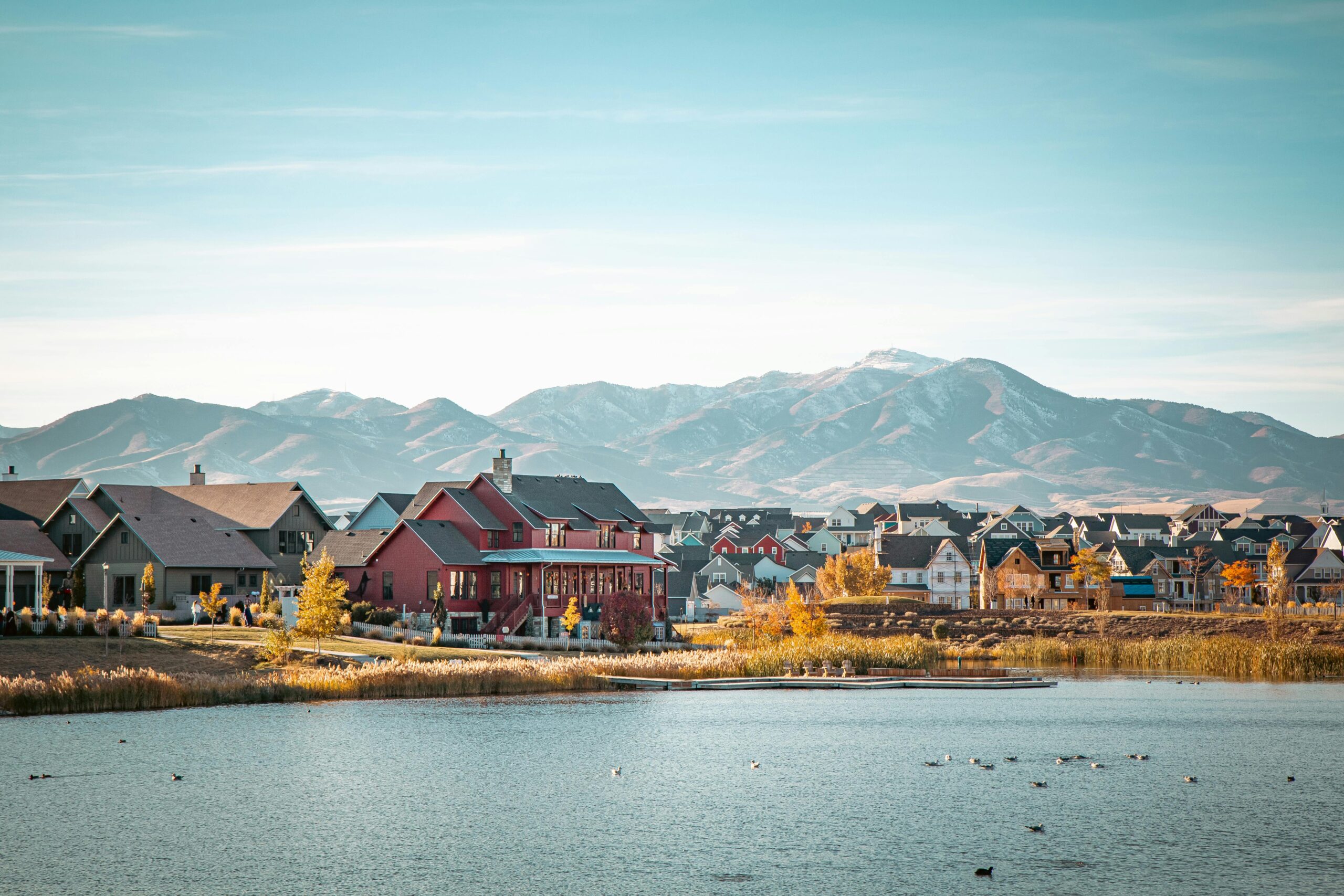 Custom home community in South Jordan, Utah.