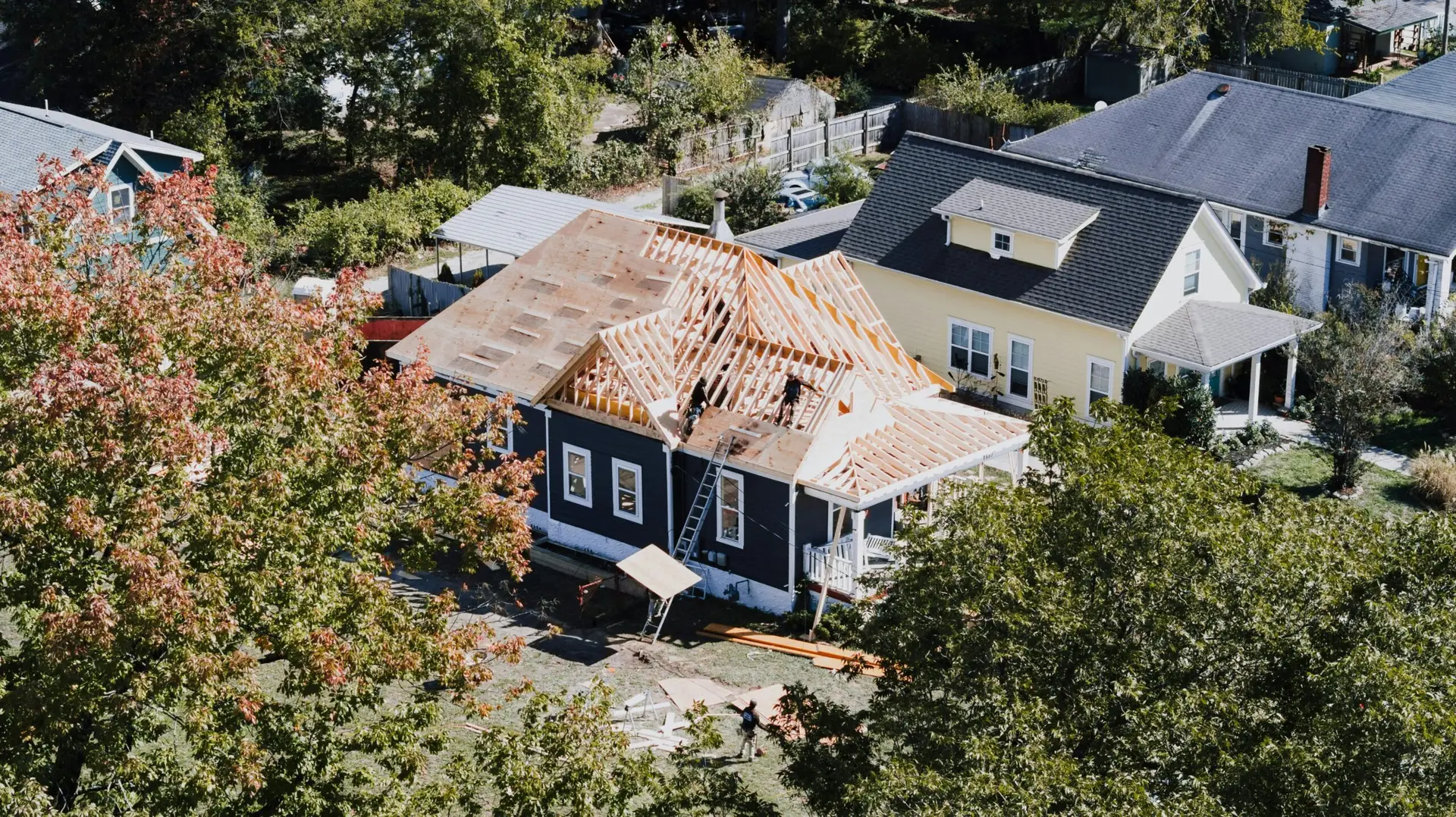Framed home for building.